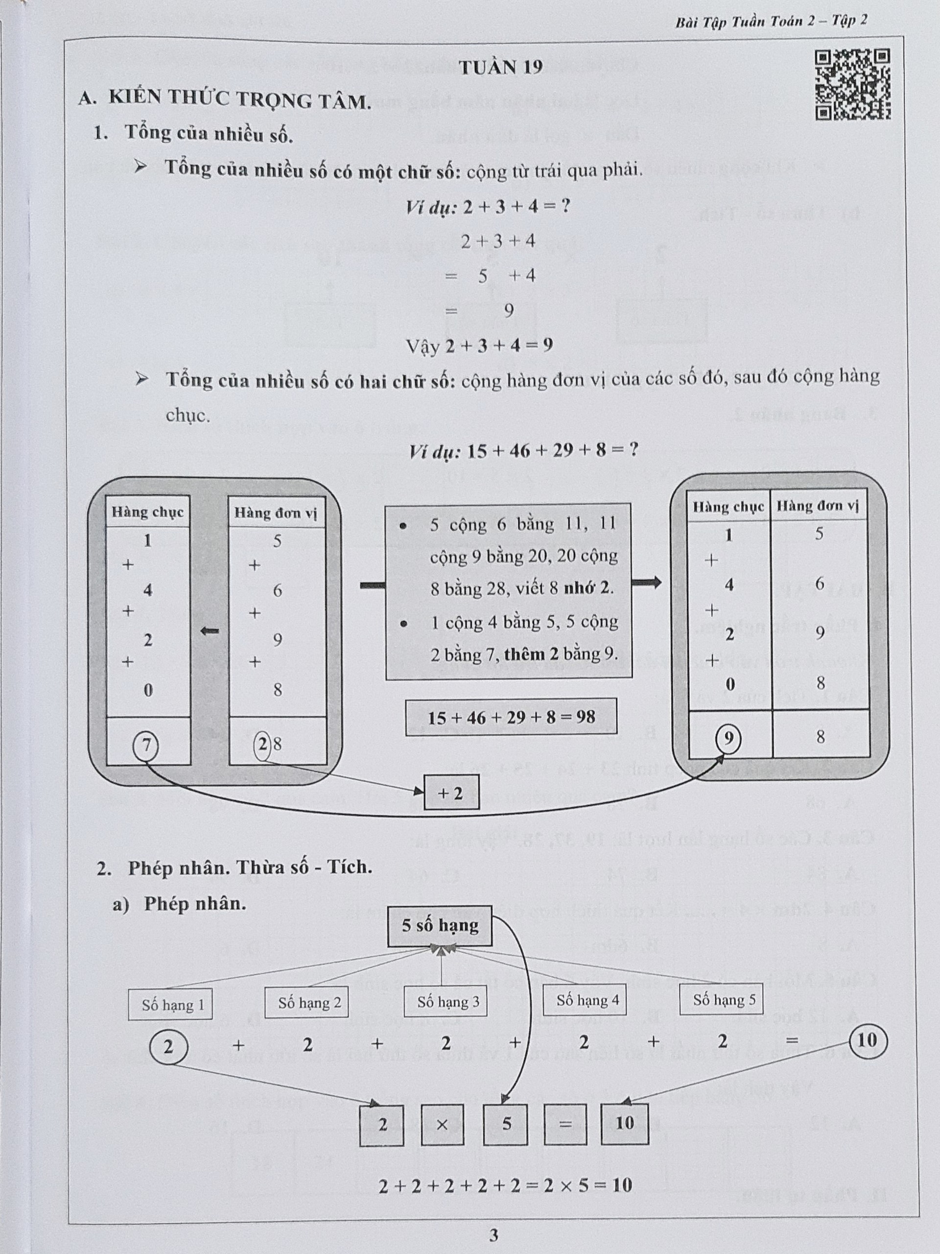 Combo Sách - Bài tập tuần Toán 2 tập 1 + 2