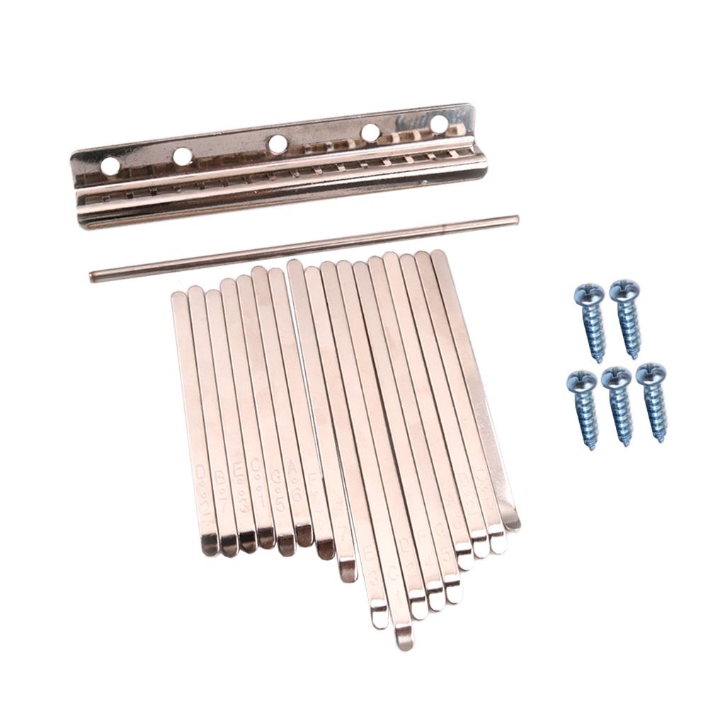 Steel Keys for 17 Note African Mbira Kalimba Thumb Piano Finger Percussion
