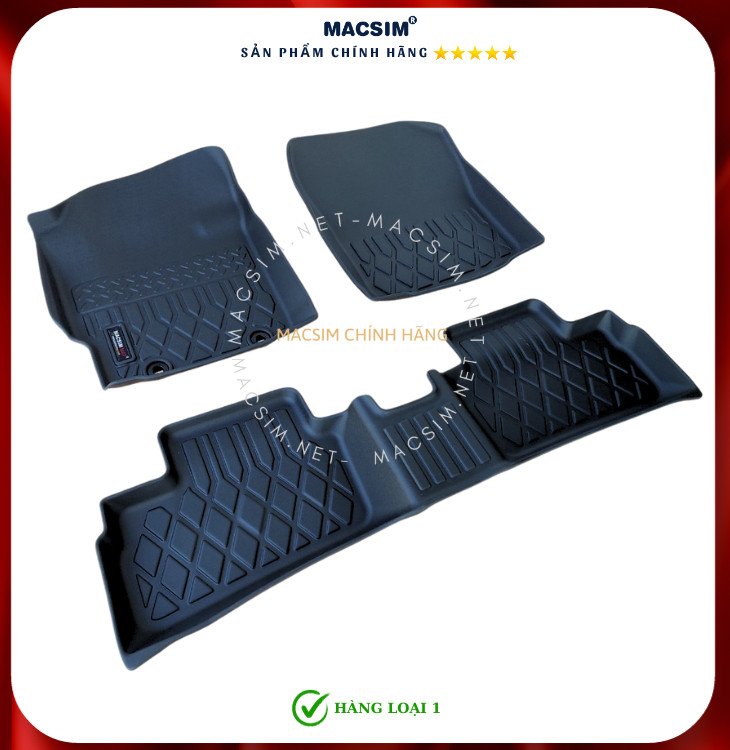Thảm lót sàn xe ô tô Toyota Yaris cross 2023 Nhãn hiệu Macsim chất liệu nhựa TPE cao cấp màu đen