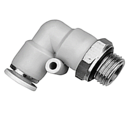 Đầu nối L khí nén Pneuflex ống cắm ống 8mm, ren ngoài G1/4 - Hàng chính hãng