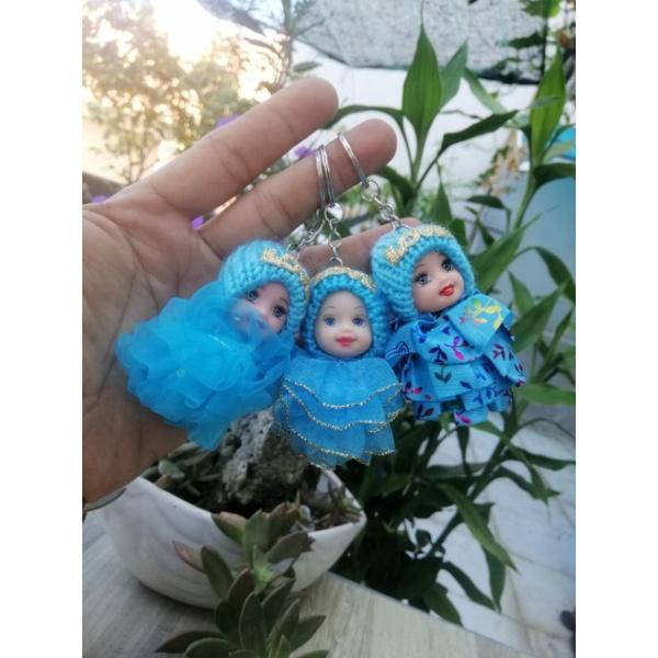 MÓC KHÓA BÚP BÊ ĐỘI NÓN LEN CHỮ LOVE