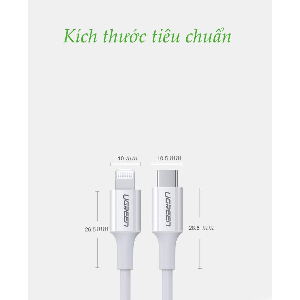 Cáp sạc và truyền dữ liệu, dài từ 0.25-3m UGREEN US171 USB-C sang liningg - Hàng chính hãng - Bảo hành 18 tháng 1 đổi 1