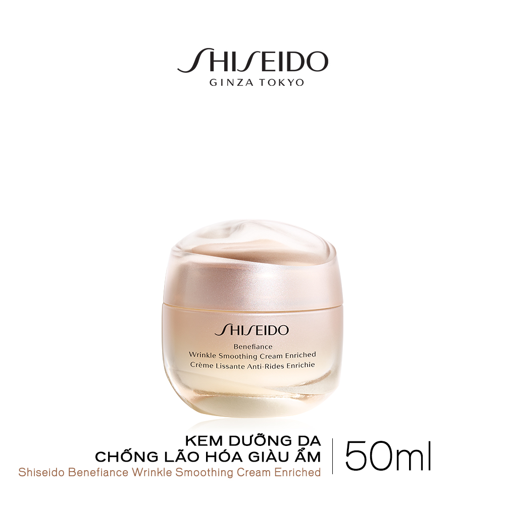 Kem dưỡng da chống lão hóa giàu ẩm Shiseido Benefiance Wrinkle Smoothing Cream Enriched 50ml