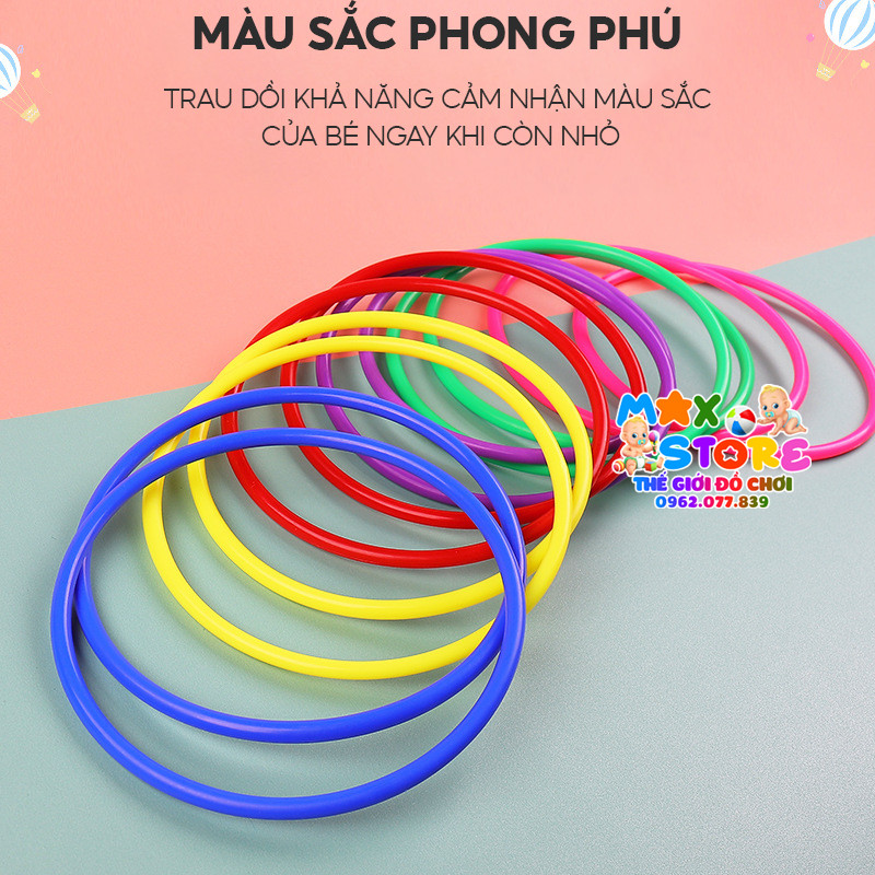 Set Vòng Ném Cổ Chai, Tập Ném Vận Động Ném Xa Nhiều Màu Sắc Bằng Nhựa Đẹp