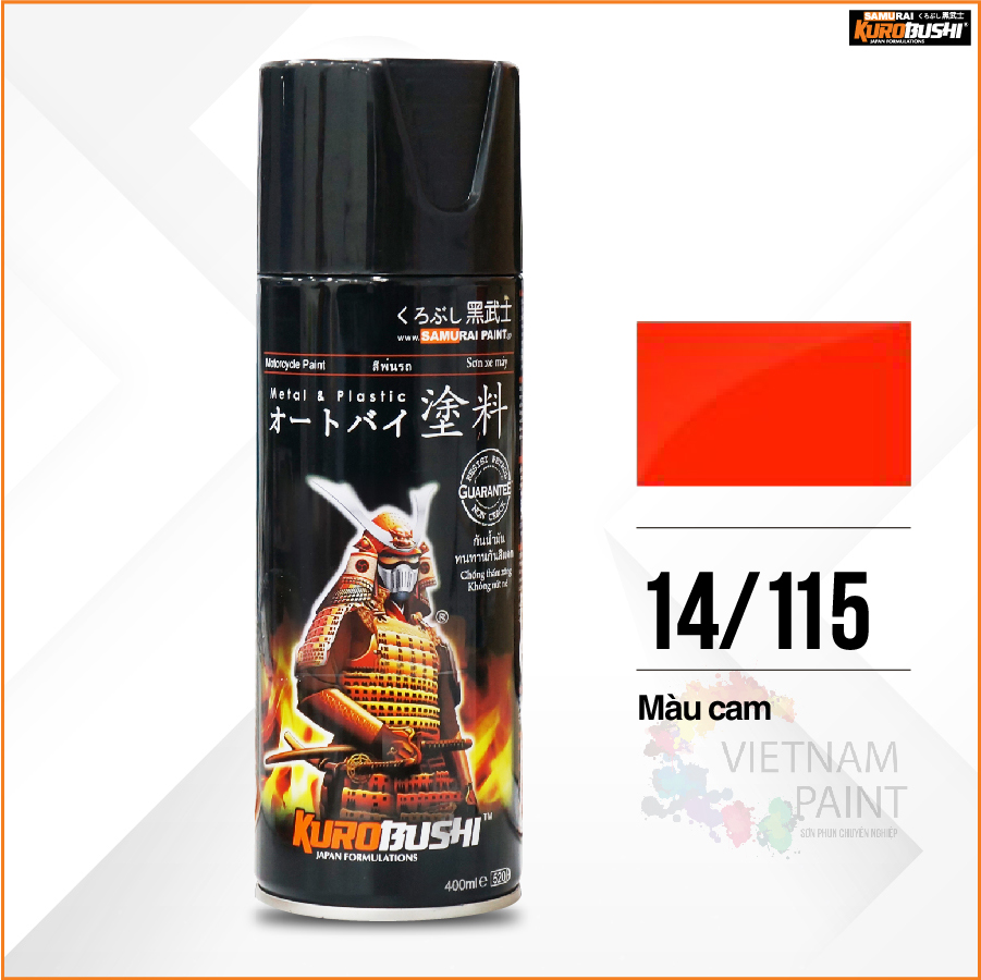 COMBO Sơn Samurai màu cam 115 gồm 4 chai đủ quy trình