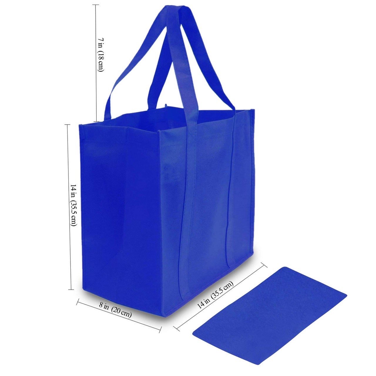 Túi vải không dệt may viền màu xanh - Combo 5 túi