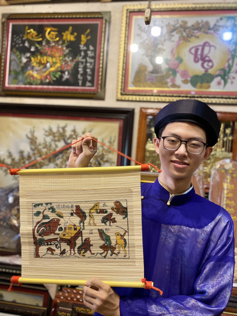 Tranh Dân Gian Đông Hồ Thầy Đồ Cóc