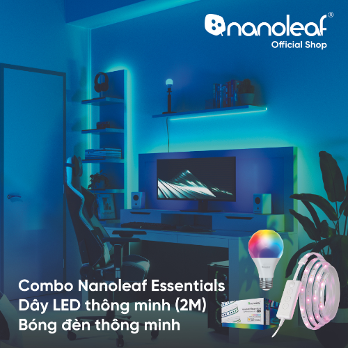 Combo Bộ bóng đèn và dây đèn LED thông minh Nanoleaf Essentials 16 triệu màu