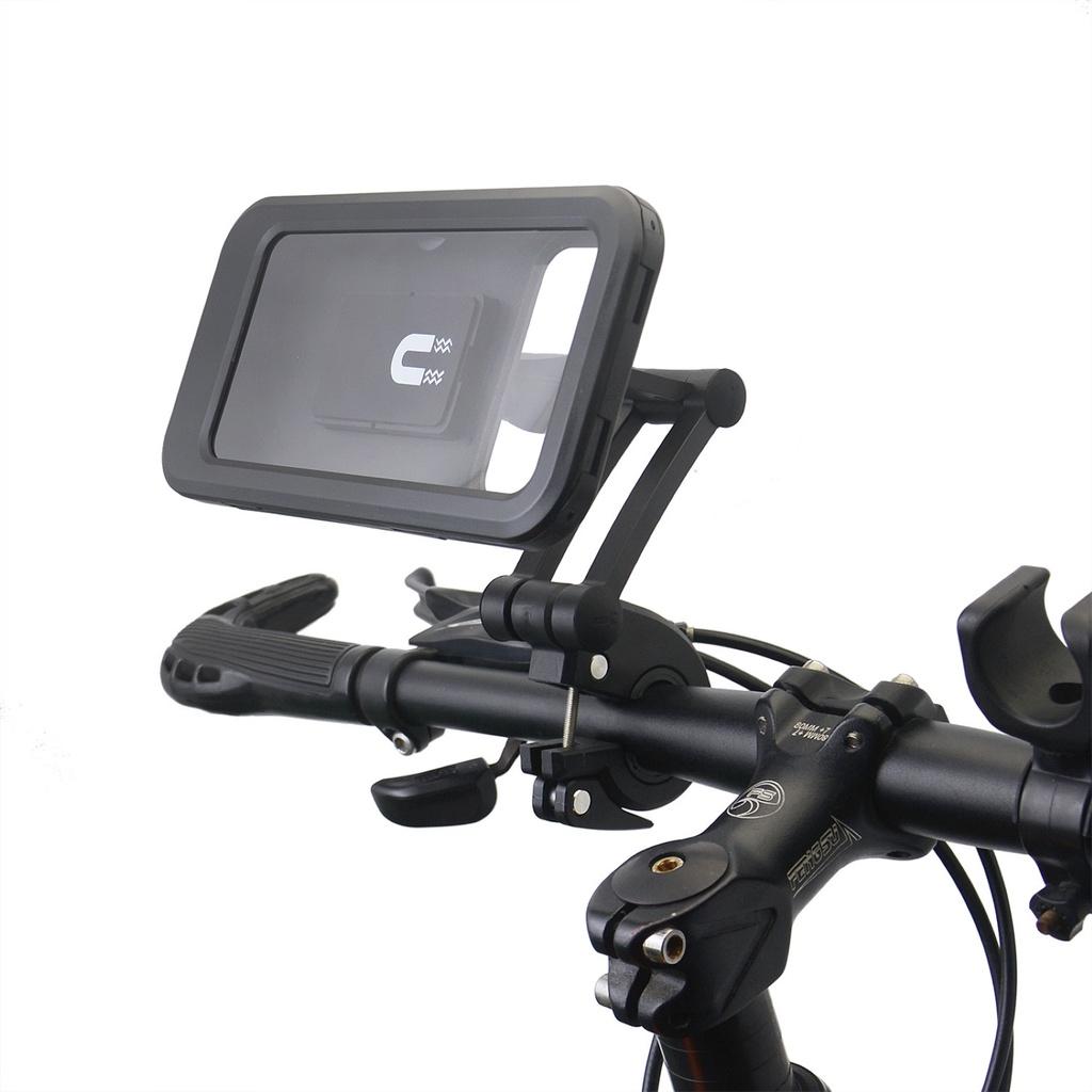 【ky】Magnetic Adjustable Foldable Waterproof Bicycle Motorcycle Mount Phone Holder