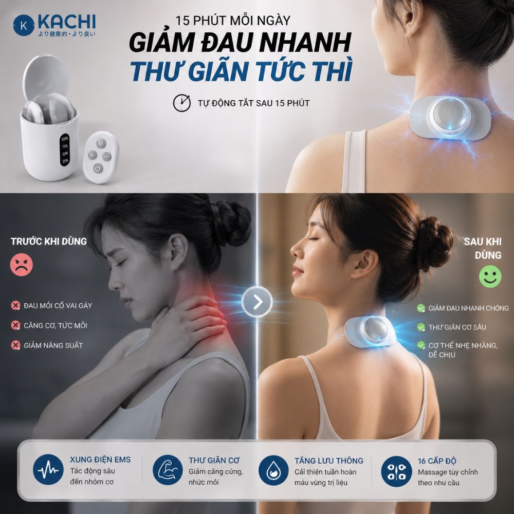 Máy Châm Cứu Xung Điện Không Dây Kachi MK398 – Hàng chính hãng