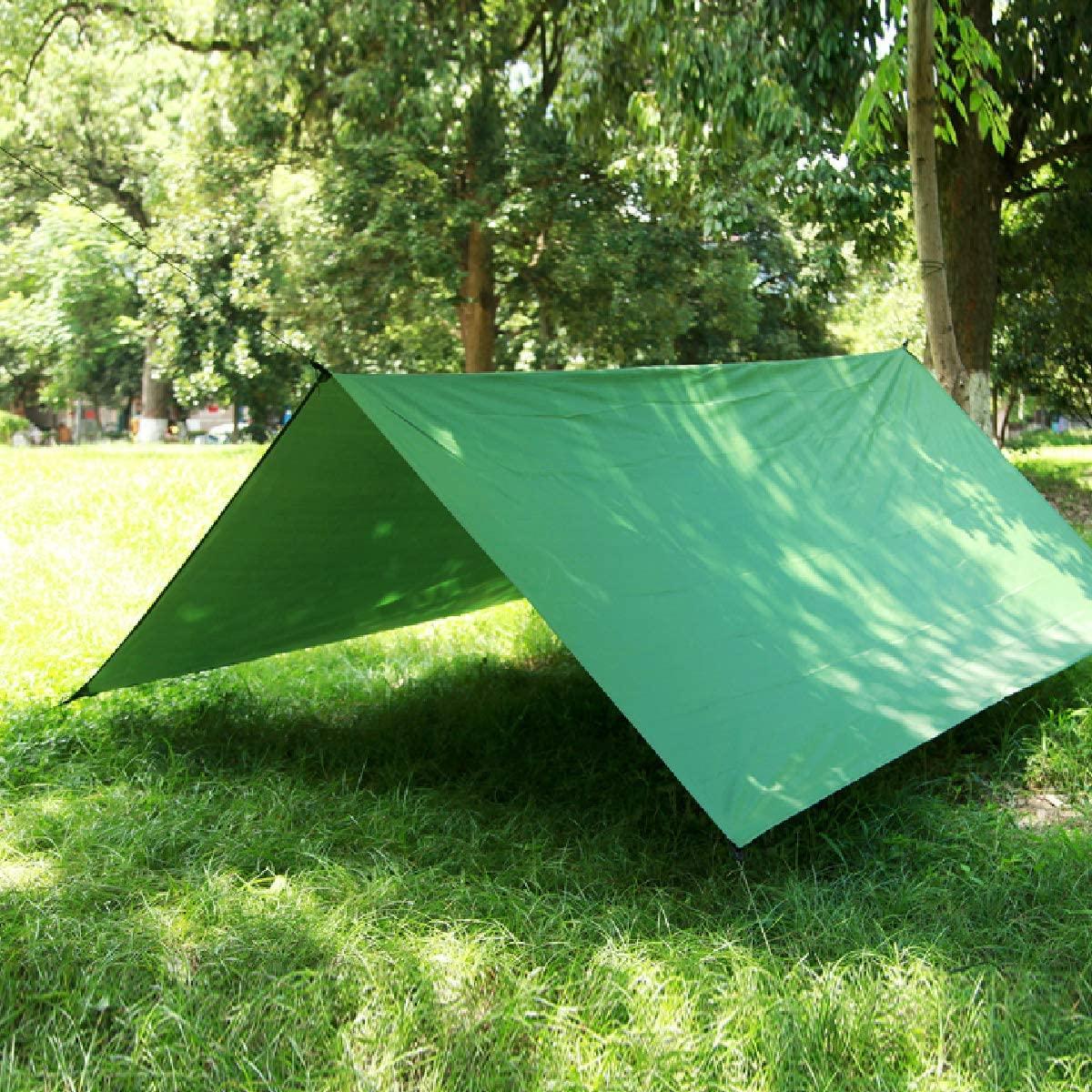 Lều mưa Tarp 3 x 3 m Tarp Rain Fly Tấm trải đất chống nước Tấm che nắng Có thể gập lại Đi bộ đường dài Nơi trú ẩn Chống tia cực tím cho Cắm trại ngoài trời Đi bộ đường dài