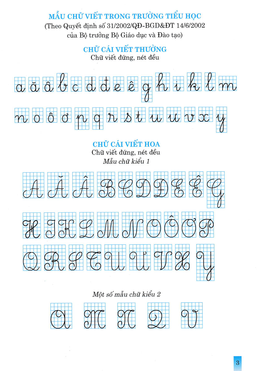 Vở Tập Viết Lớp 3 Toàn Tập  - HA