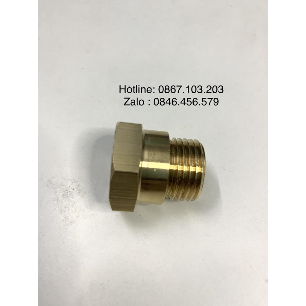Nối Hụt Ren Trong 21 mm Ren Ngoài 21mm Đồng Thau