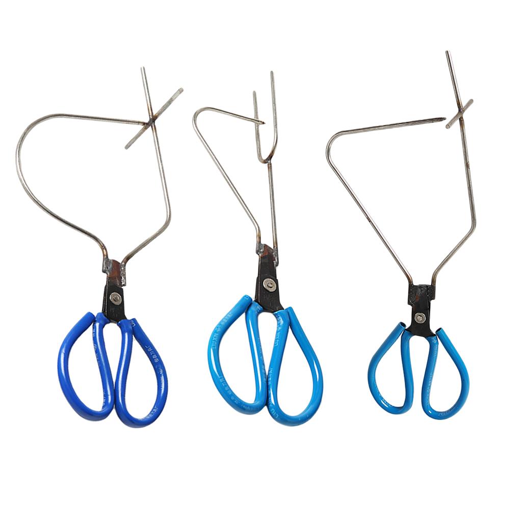 3pcs Pottery Glazing Pliers Sculpture Porcelain Vises with Rubber Handle