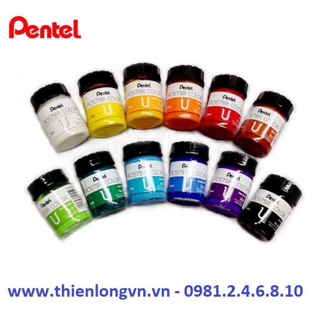 Màu nước lọ 30ml Pentel WPU - T (chọn màu)