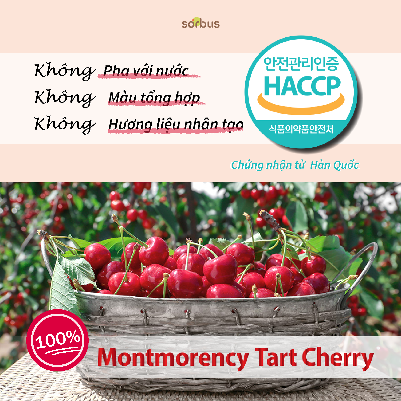 Sorbus Thạch Collagen Montmorency Tart Cherry 38.8 200mg