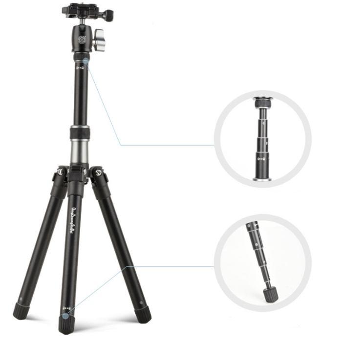 Chân Tripod Beike Q160D tặng 2 kẹp điện thoại đi kèm hàng chính hãng