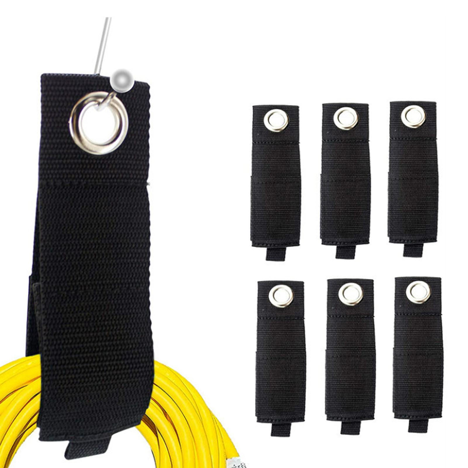 6 dây buộc cáp bằng Nylon bền chắc có móc và vòng có thể điều chỉnh