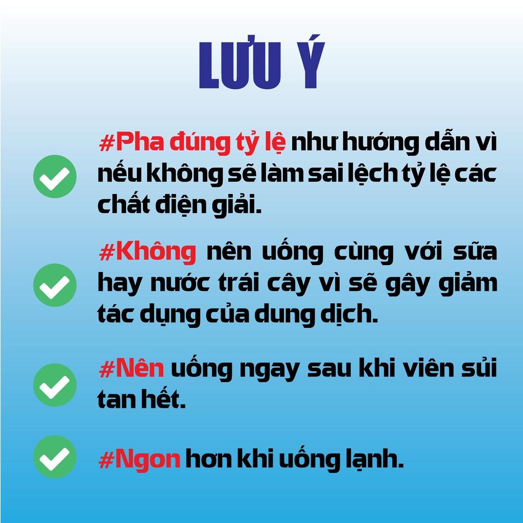 Combo 2 Tuýp Viên sủi bù nước và điện giải Oresol Pluz (10 viên)