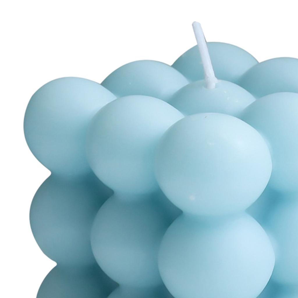 2x INS Small Soy Wax Cube Candle Bedroom Decoration Pink + Blue Dessert Candle