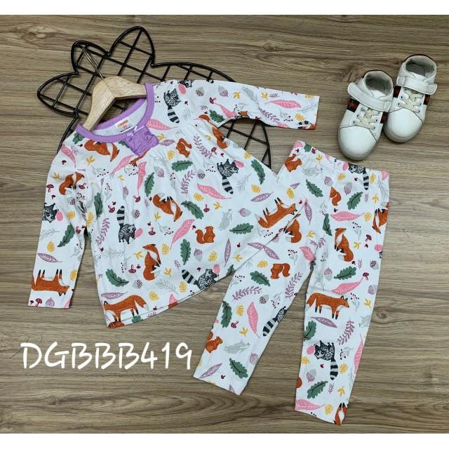 Bộ dài tay bé gái hàng xuất xịn - Bộ quần áo trẻ em