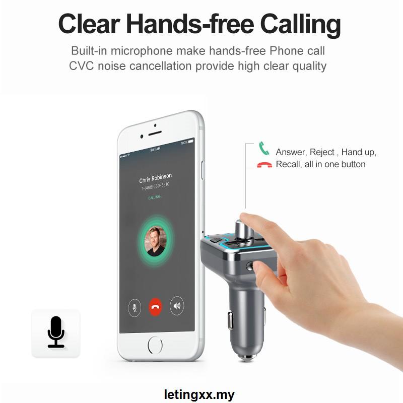 Máy Nghe Nhạc Mp3 Bluetooth 5.0 Qc3.0 Cho Xe Hơi