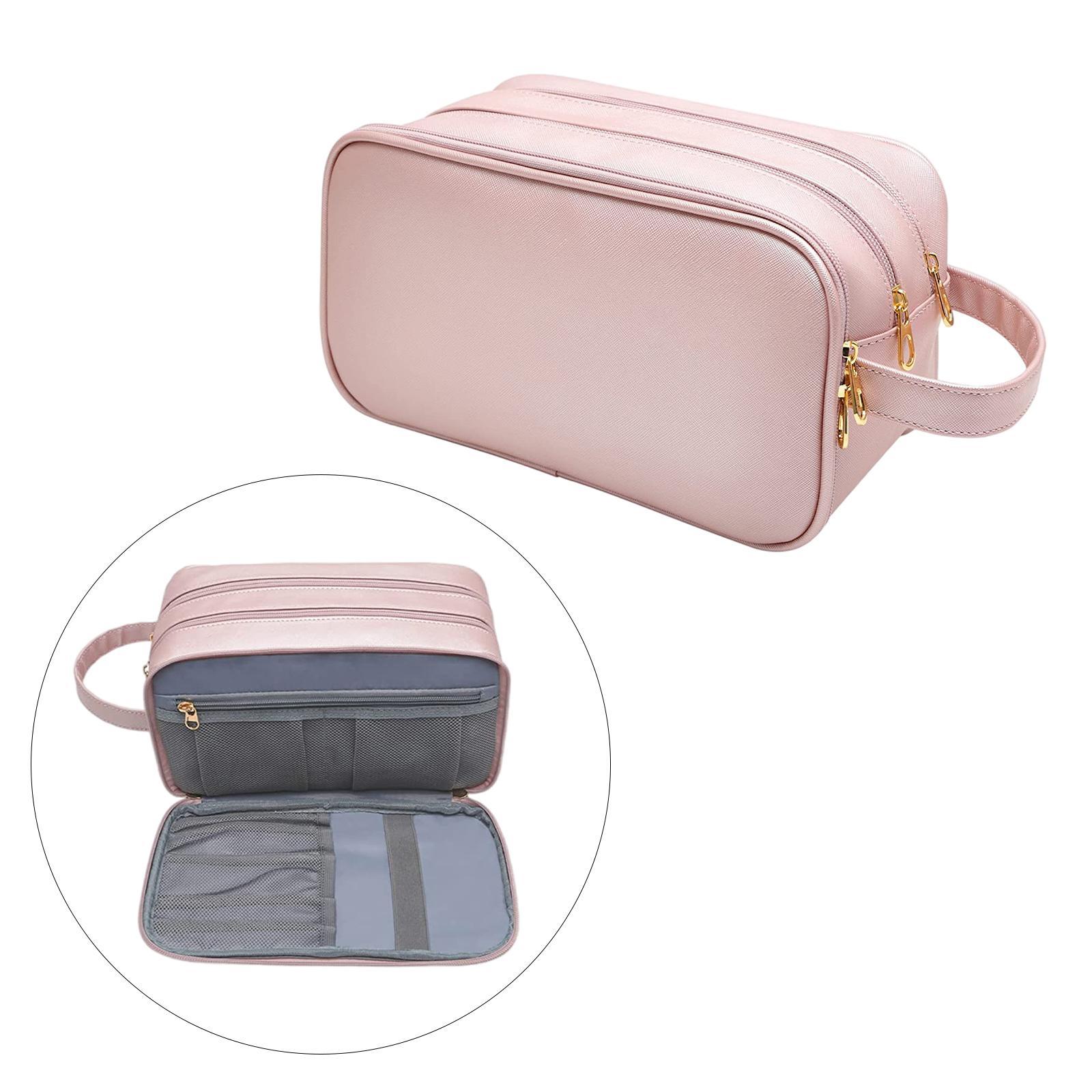 Cosmetic Container Toiletry Bag Wash Bag Makeup Tools Zipper Pouch PU Gym