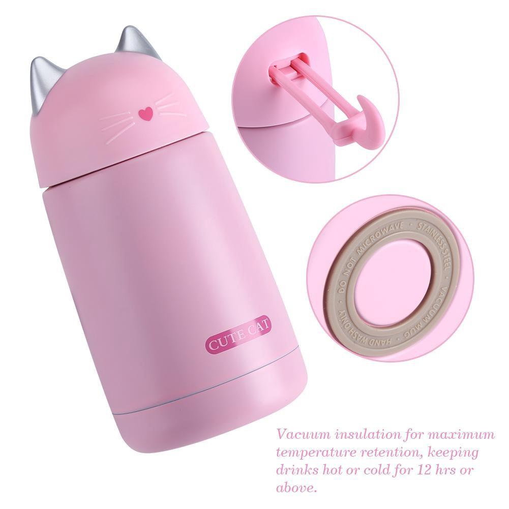 Bình nước giữ nhiệt hình mèo dễ thương 330ml