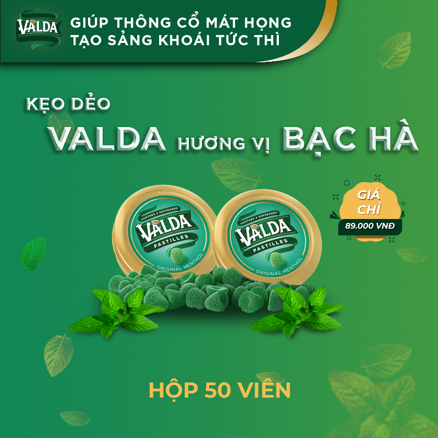 Valda Kẹo dẻo Vị Bạc hà Truyền thống – Hộp thiếc 50g