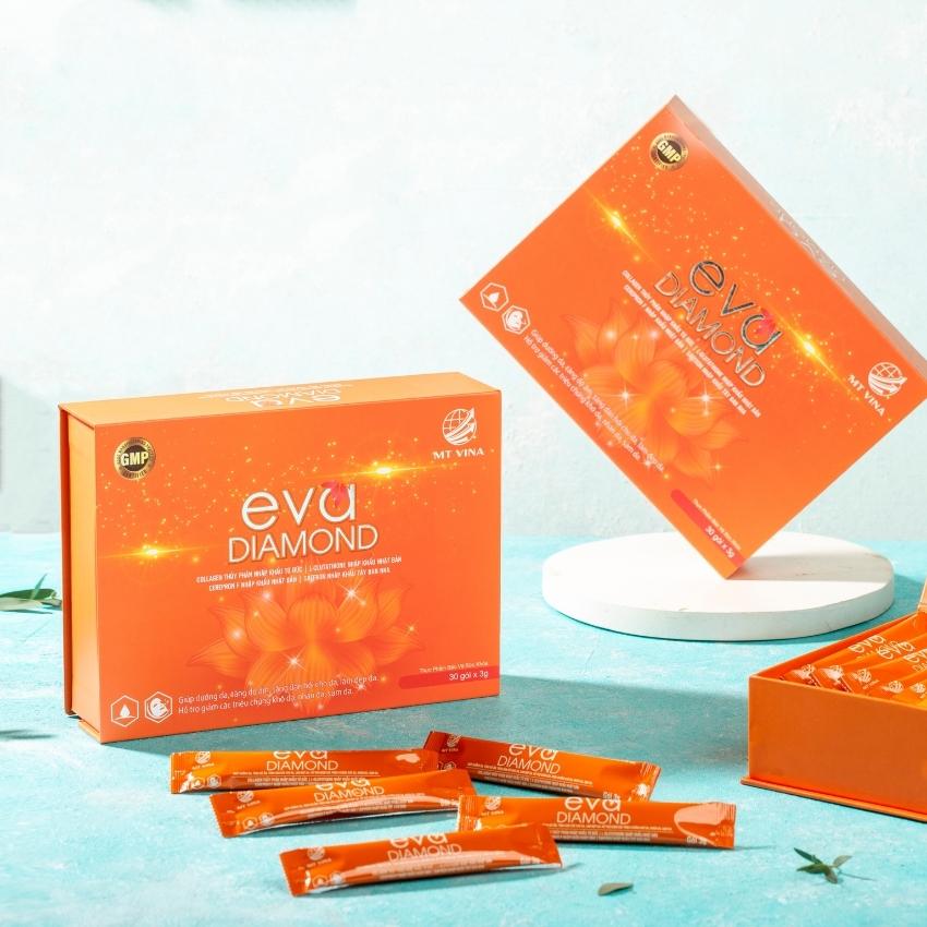 { combo 5 ] Eva Diamond Thải Độc Đẹp Da cân bằng nội tiết giảm tình trạng nóng trong bốc hỏa da khô sạm