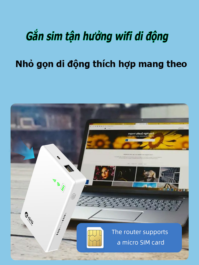 Cục phát wifi từ sim 4G kiêm pin sạc dự phòng TP10000, bộ phát wifi di động tốc độ cao 300Mbps, sử dụng mọi loại sim - Hàng nhập khẩu