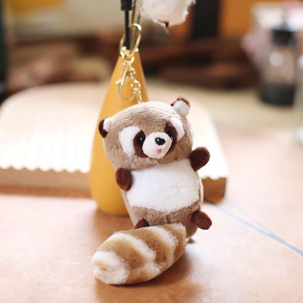 Móc Khóa Thú Bông Red Panda - HGT-17 - Màu Nâu