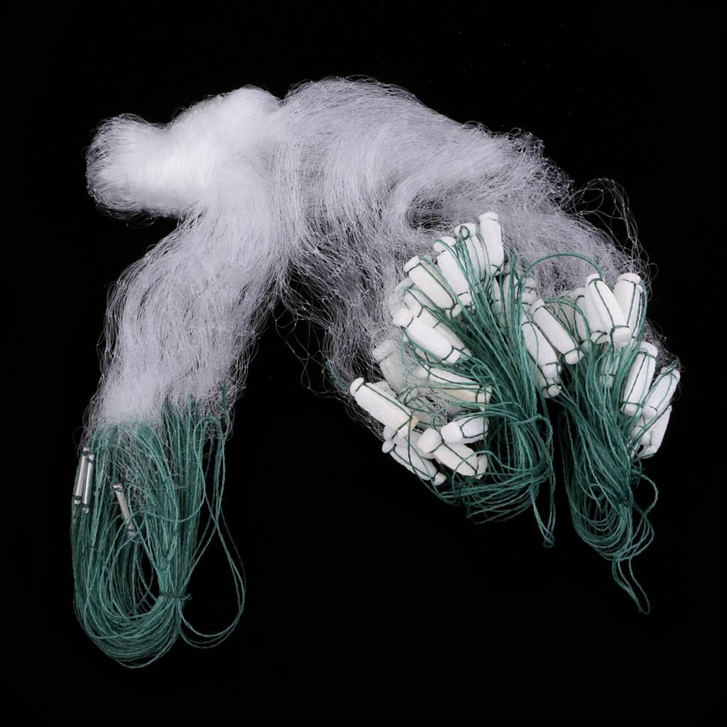 2xFishing Fish Mesh Trap Nylon Fishing Gill Net Casting Net 0.7x15m