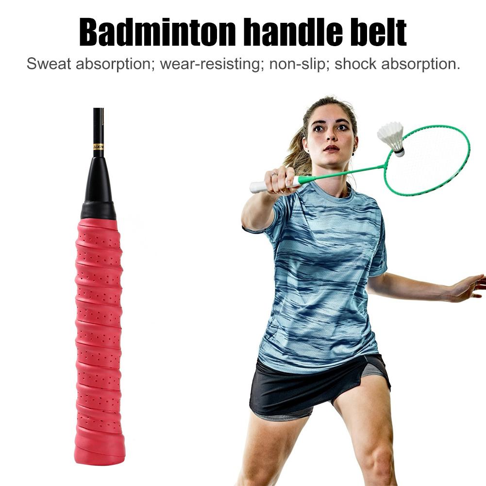 Badminton Rordet Grip Dây đeo chống trượt mồ hôi hấp thụ vợt Tay cầm nắp câu cá nhảy dây buộc dây đeo băng keo thể thao Color: Black