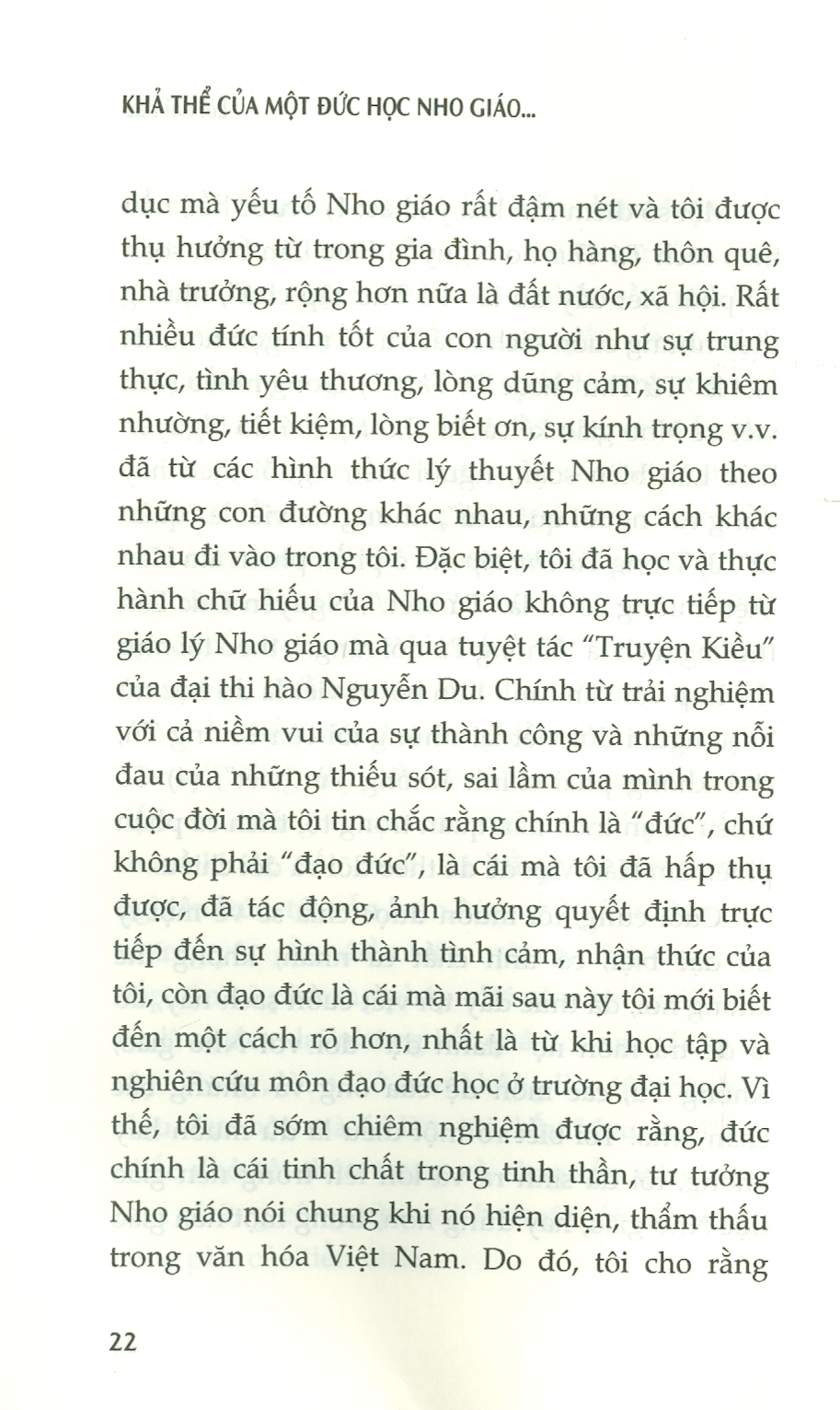 Khả Thể Của Một Đức Học Nho Giáo Trong Sách Tứ Thư