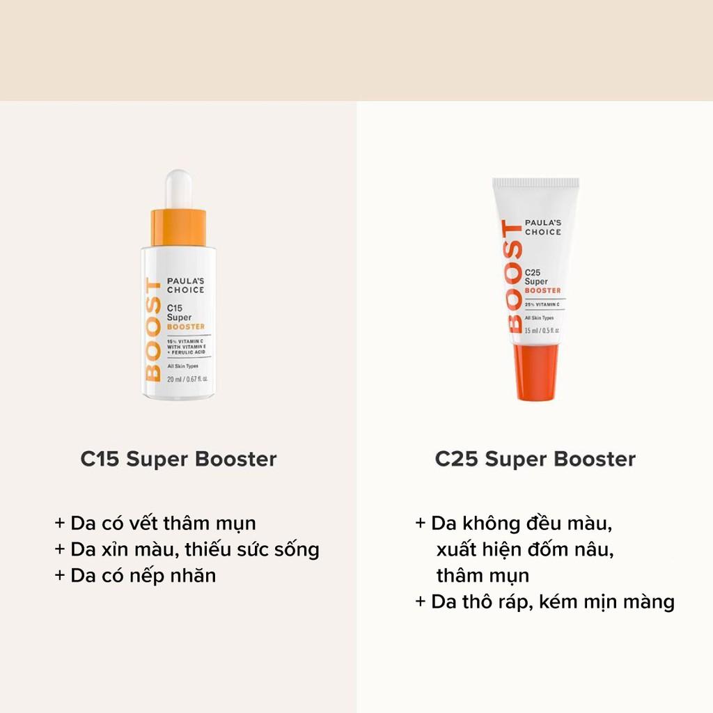 Tinh Chất Tăng Cường Làm Sáng Da Và Mờ Thâm Chứa 25% Vitamin C Paula's Choice C25 Super Booster 15ml (Mã 7850)