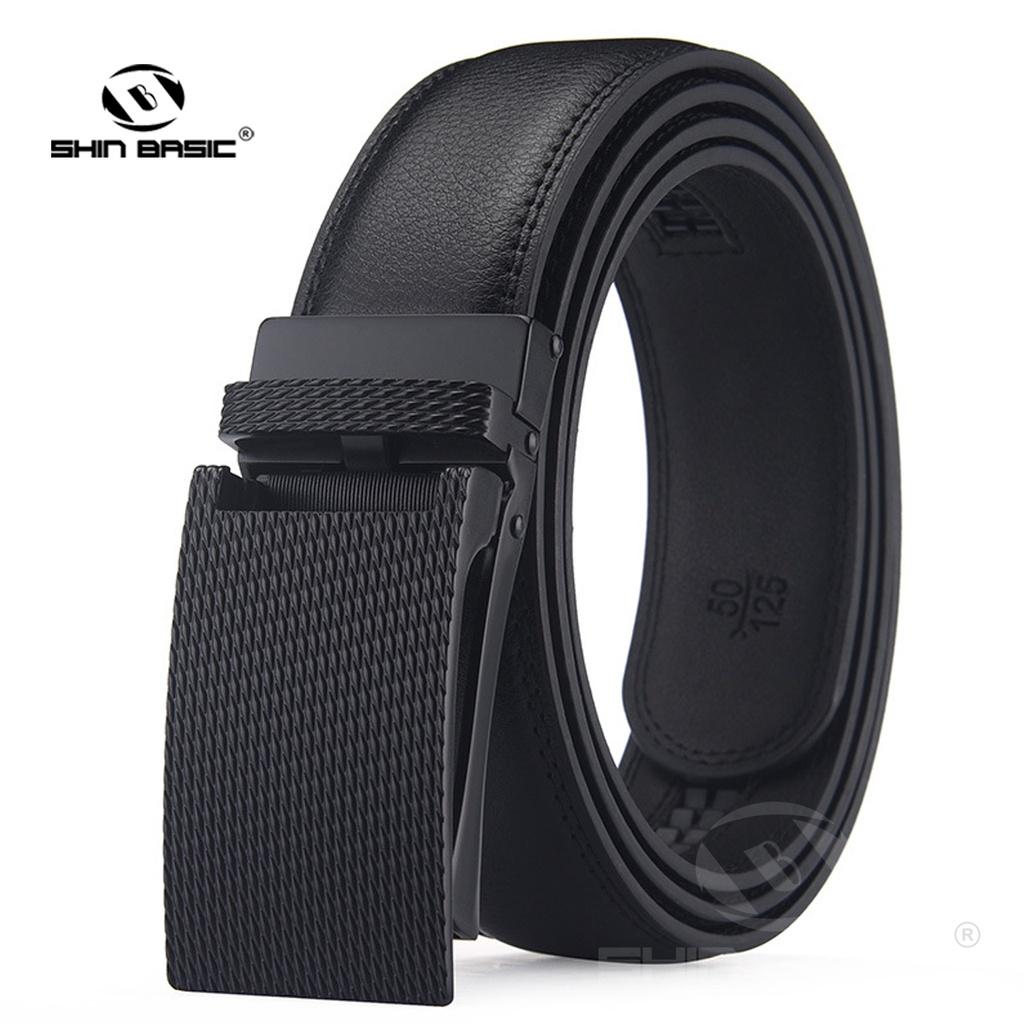 Dây Thắt Lưng, Nịt Nam Da Bò Cao Cấp - ShinBasic, Khoá Tự Động, Bảng Đẹp, Thời Trang Công Sở, Trẻ Trung, BELTS21BAS14