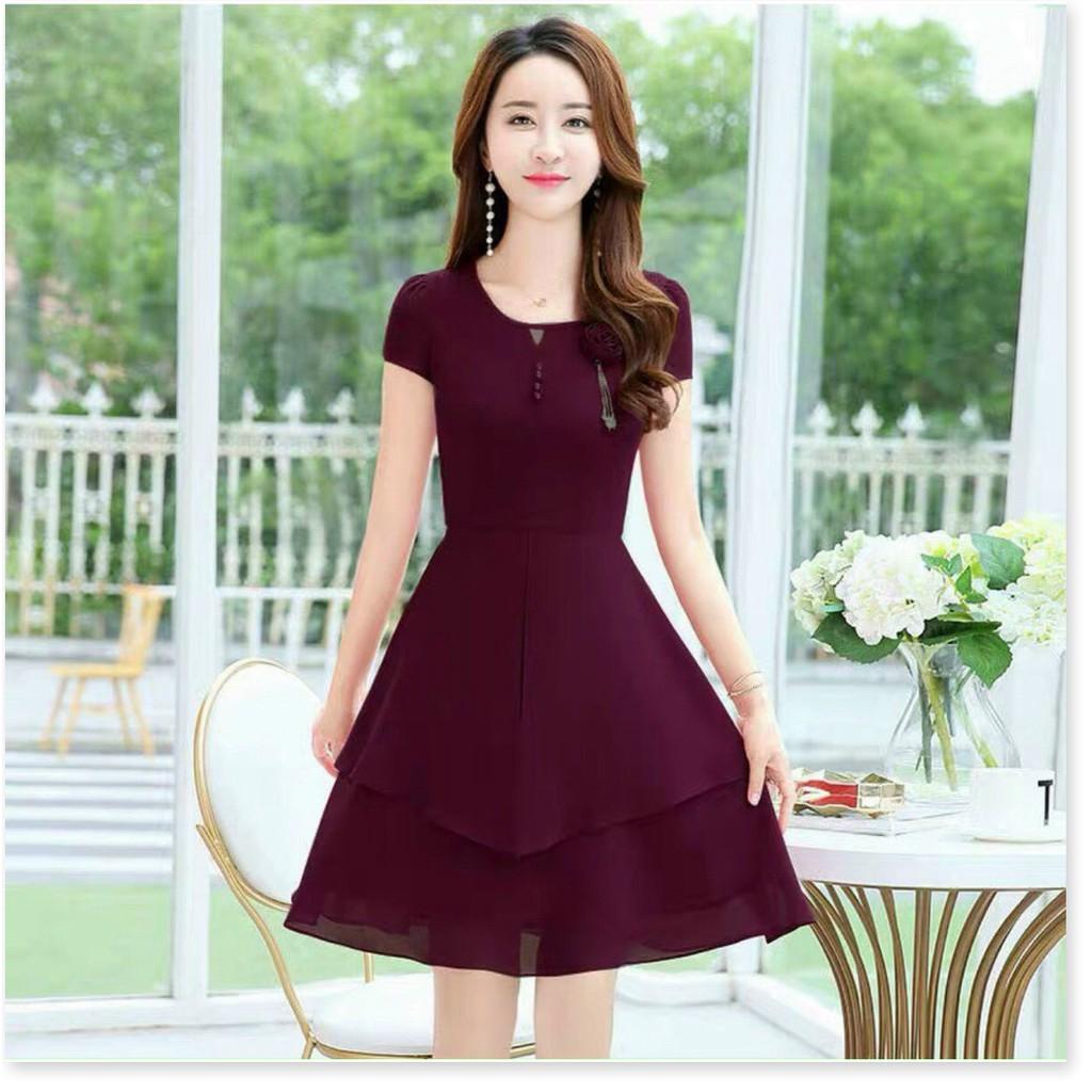 ĐẦM VOAN Ý, THIẾT KẾ HỌA TIẾT TRƠN NHƯNG KHÔNG KÉM PHẦN SANG TRỌNG,CHẤT LIỆU VÃI THOÁNG MÁT THỜI TRANG