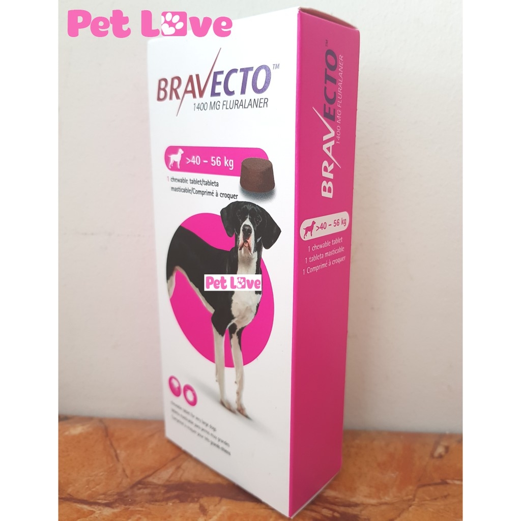 Bravecto diệt ghẻ, ve rận, bọ chét (chó 40 - 56kg)