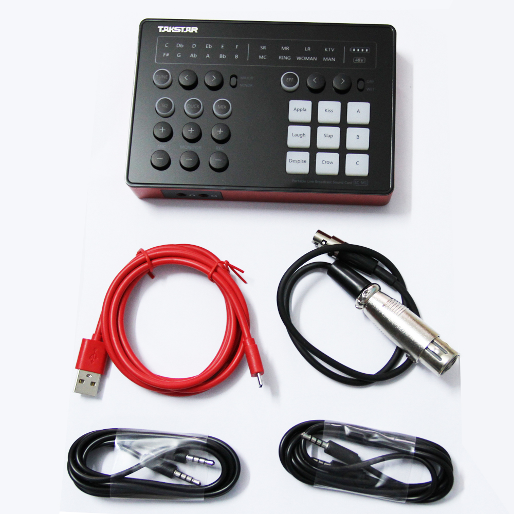 Soundcard Hát Karaoke Online, Auto Tune, 48V, Takstar SC-M1 - Hàng Chính Hãng