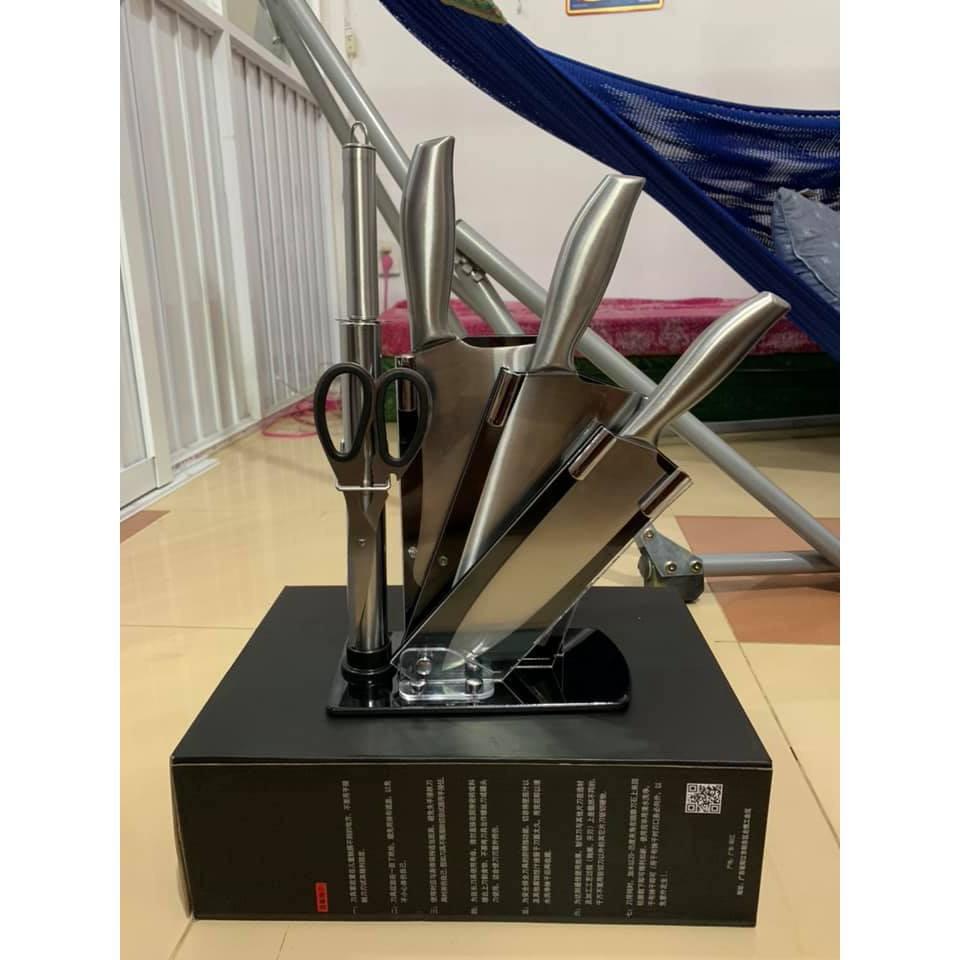 Bộ Dao Inox 6 Món Cao Cấp Xuất Nhật- Bộ dao inox 6 món