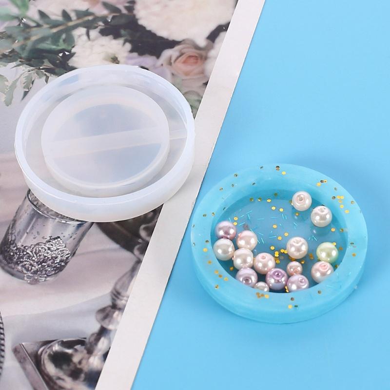 Bộ 5 Khuôn Silicon Làm Móc Khóa , Dây Chuyển Hình Dấu Chân Mèo - Ong - Trái Tim - Bướm - Tròn