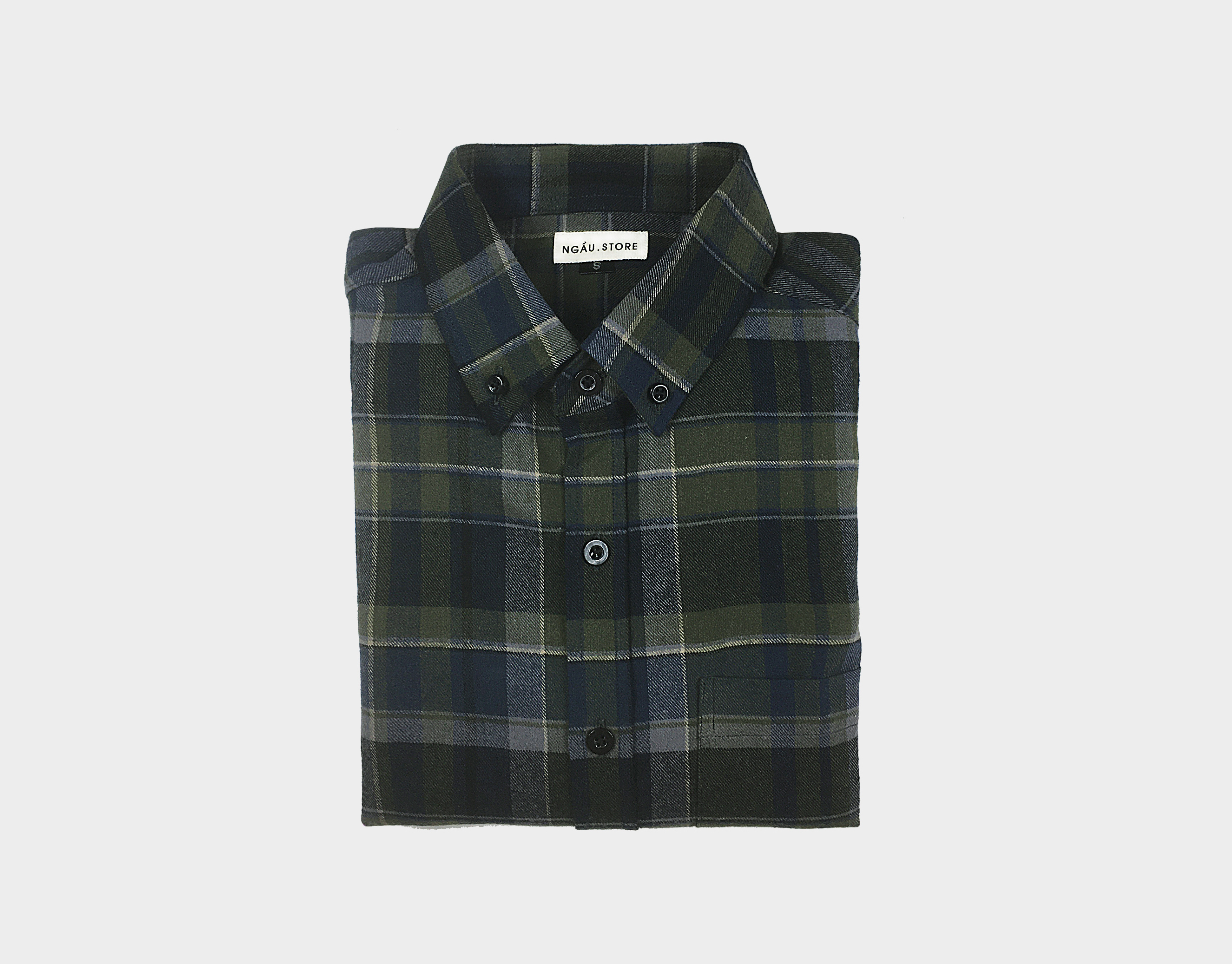 Áo sơ mi kẻ caro chất cotton dạ 100% mềm mại, thấm hút mồ hôi FLANNEL SHIRTS