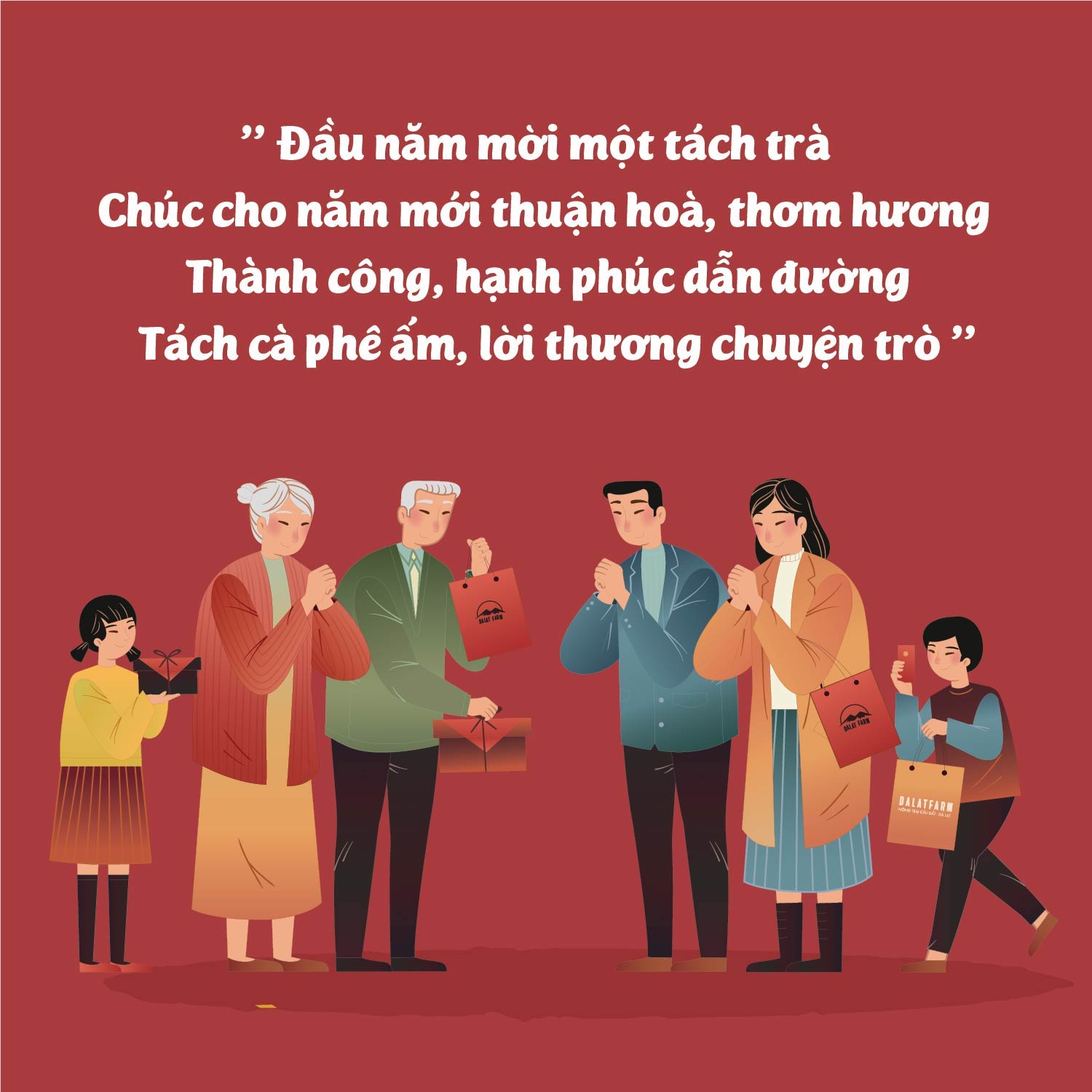 Hộp Quà Tết Thịnh Vượng (Trà - Hạt - Mứt)