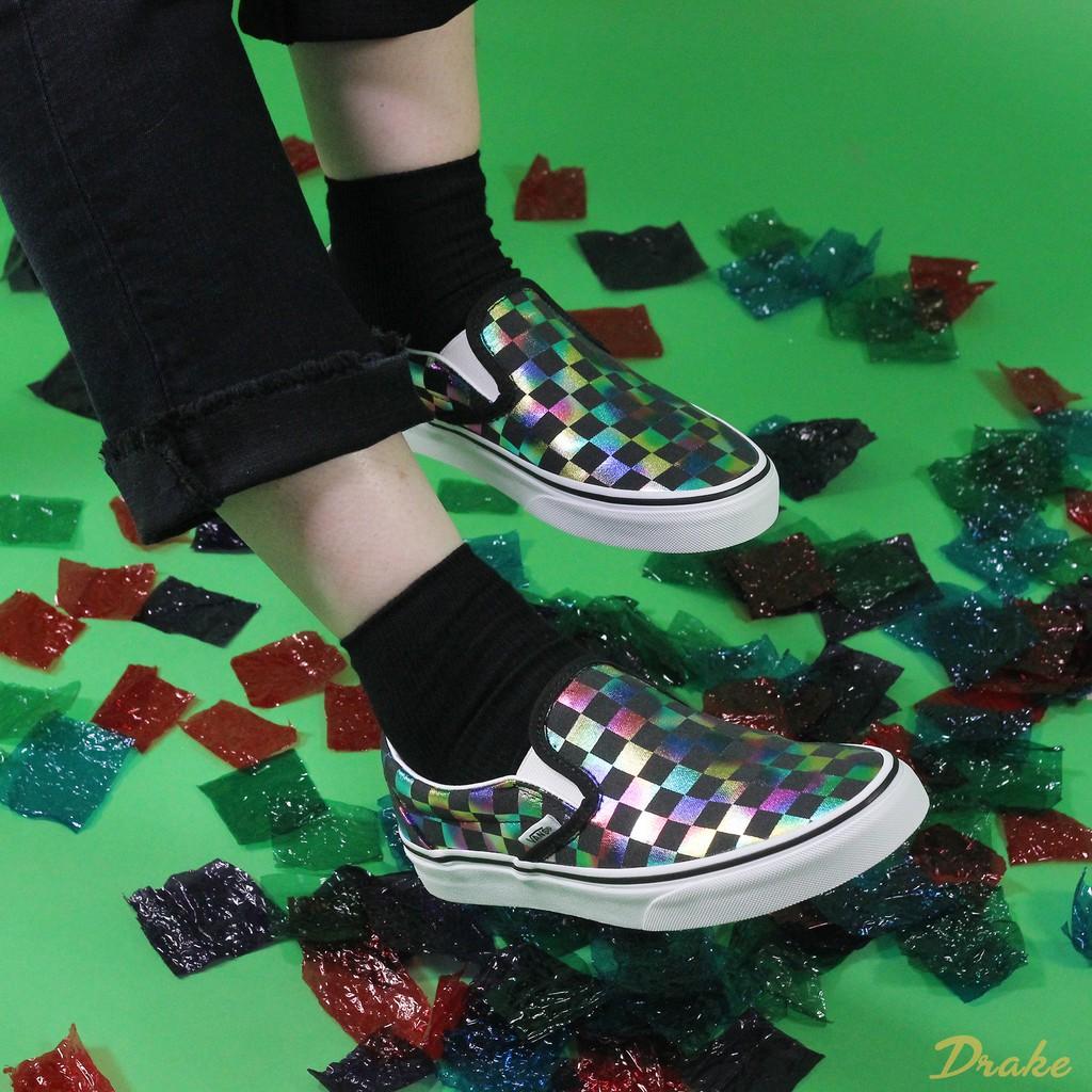 Giày sneakers Vans UA Classic Slip-On Iridescent Check VN0A4BV3SRY