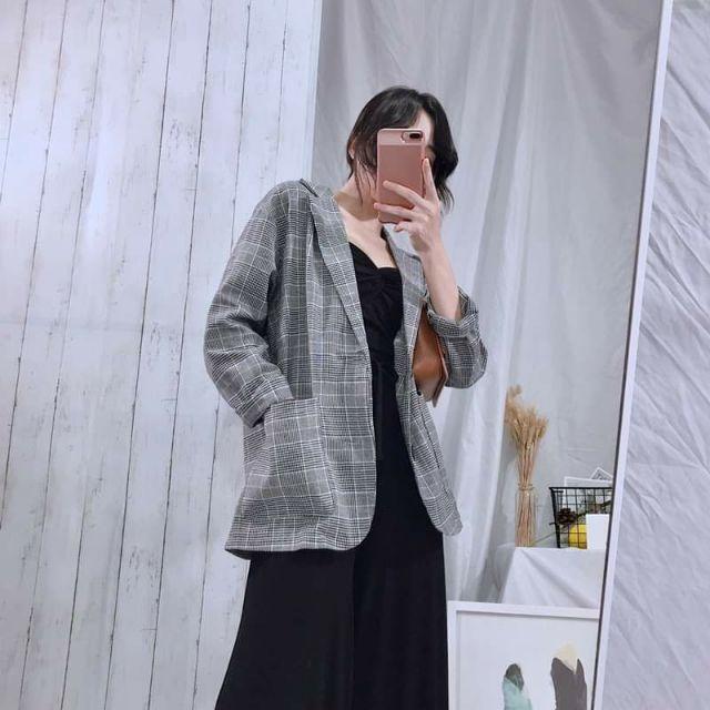 Áo khoác blazer kẻ sọc mỏng ulzzang