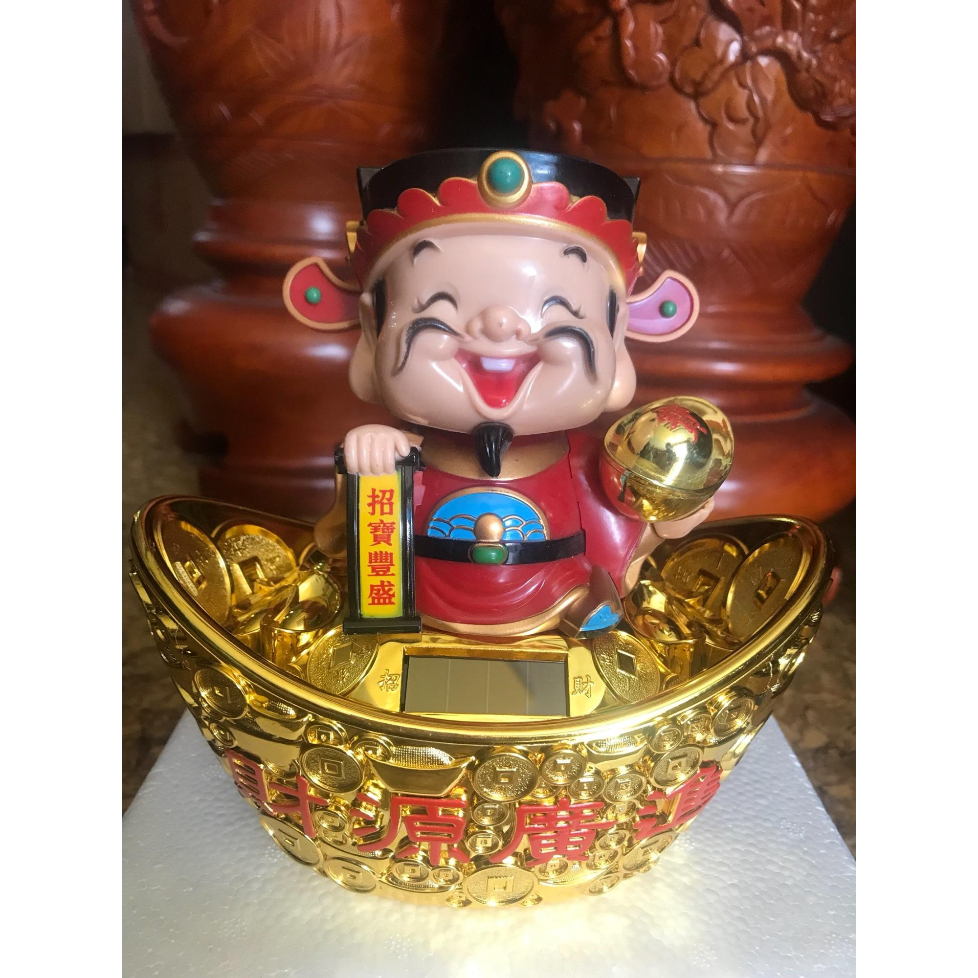 TƯỢNG THẦN TÀI THỎI VÀNG NĂNG LƯỢNG SIZE CAO 17cm ngang 16cm Ý NGHĨA THẦN TÀI ĐEM TÀI LỘC SUNG TÚC CẢ NĂM