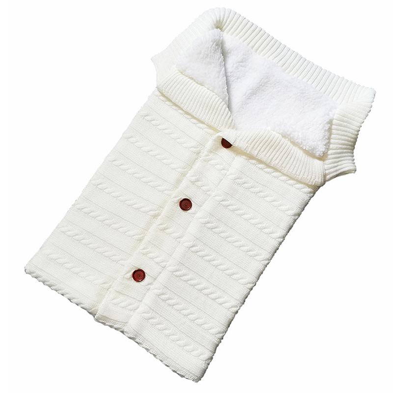 Túi Ngủ Cho Bé Bao Da Mùa Đông Trẻ Em Sleepsack Footmuff Cho Xe Đẩy Dệt Kim Ngủ Bao Trẻ Sơ Sinh Đan Len Slaapzak