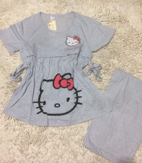 Bộ bầu cộc tay mặc nhà sau sinh cho con bú