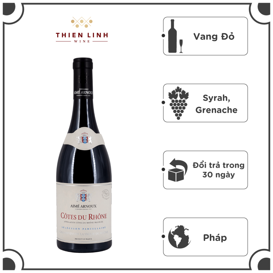 Rượu Vang Đỏ Pháp Aime Arnoux Côtes du Rhône 2018